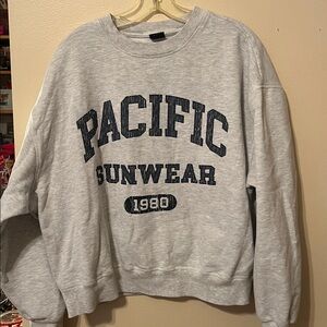 Pacsun Pacific Sunwear oversized  gray and blue sweatshirt  Size M